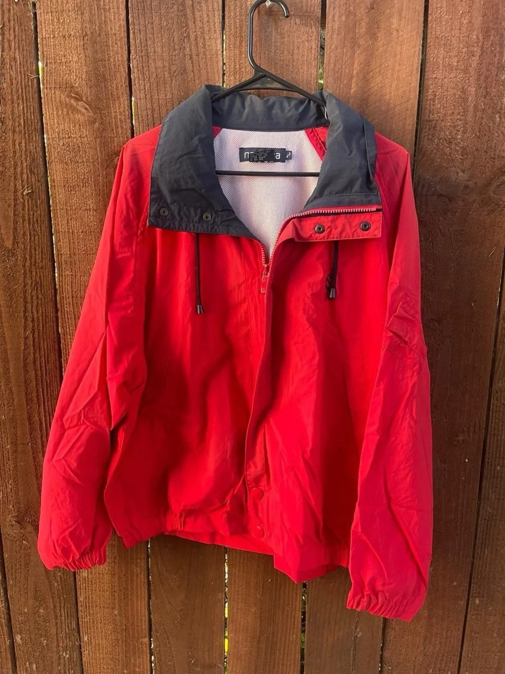 90's Vintage Nautica Jacket Windbreaker Red Sailing Mesh Lined Sz M Hoodie